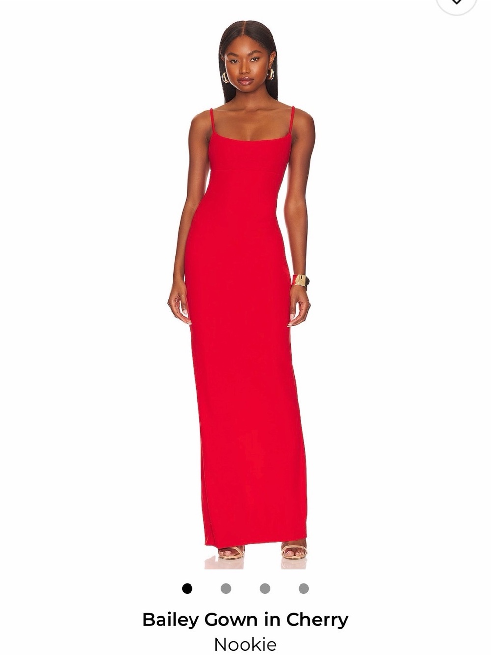 Nookie Red Slim-Through Maxi Slip Gown
